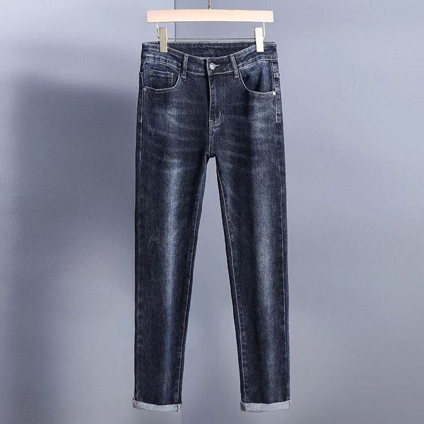 

designer men's jeans denim embroidery pants fashion holes trouser us hip hop distressed cowboy asian zipper trousers for male, Blue