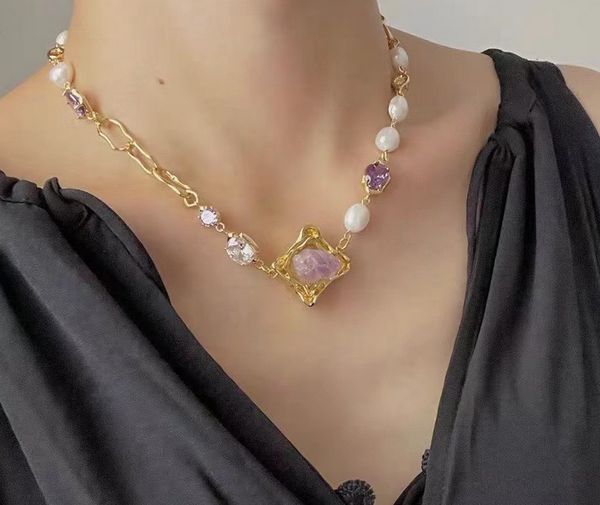 

ins necklace new in luxury fine jewelry chain necklace for womens pendant k gold heart designer ladies fashion pearl saturn evil eye letter, Silver