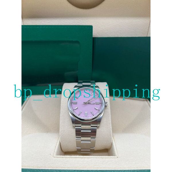 

super quality lady watch 31mmpink dial master design classic m126000 sapphire mirror mechanical movement stainless steel case waterproof lum, Slivery;brown