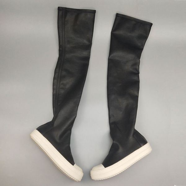 

basketball shoes casual rick hip hop women's snow flats high winter ro owens women boots, Black