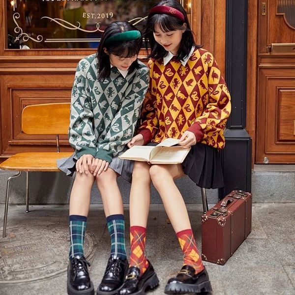 

chiristmas winter women jumper soft sweater cute preppy thick loose pullover long sleeve knitted clothes for 221206, White;black