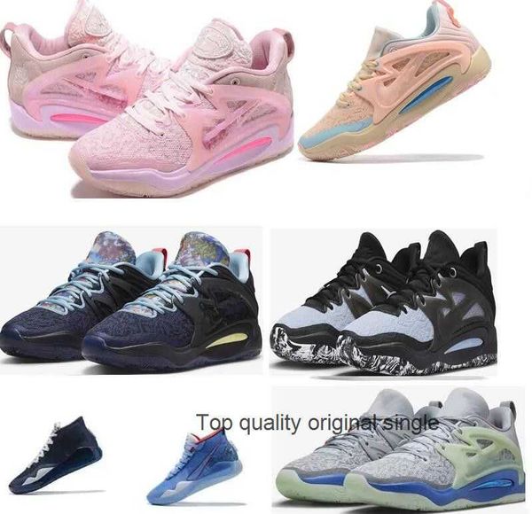 

kd 15 aunt pearl basketball shoes with box men pink foam sneakers sports shoes size