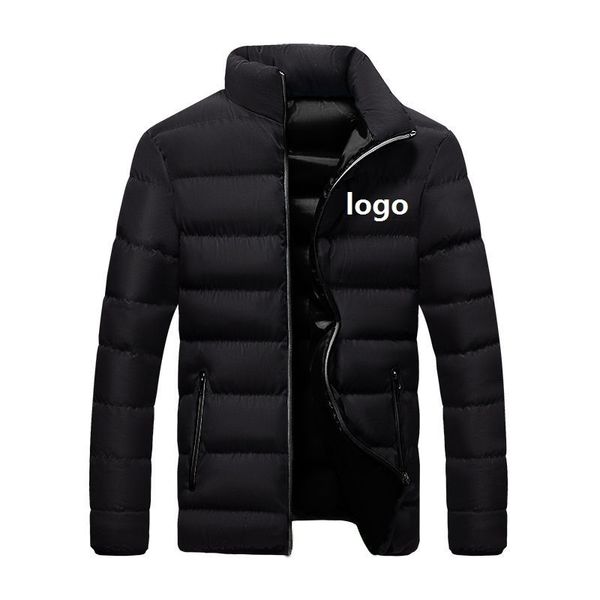 

men s down parkas winter fashion men s solid color plus size down jacket cotton stand collar baseball warm 221205, Black