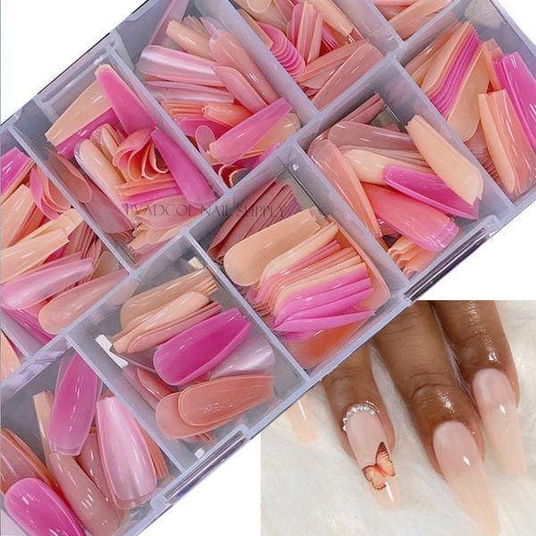 

nail practice display 240pcs nude color fake coffin tips medium full cover false nail tips acrylic uv gel extension quick builder mold manic
