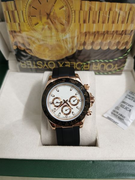 

automatic watch fashion watches for mens classic brand waterproof wristwatches folding buckle 40mm satch rubber strap mechanical dhgate wris, Slivery;brown