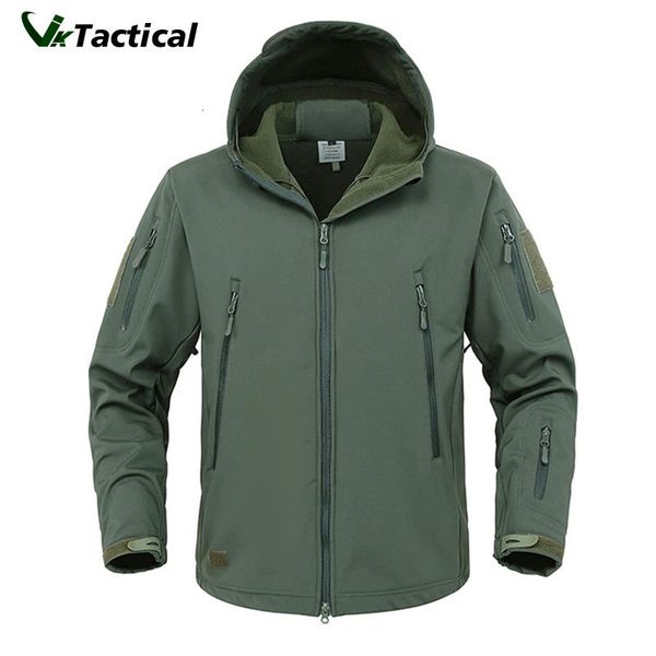 

mens jackets military shark skin soft shell tactical windproof waterproof jacket army combat hooded bomber coats 221206, Black;brown