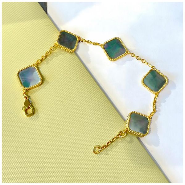 

clover bracelets clovers bracelet chain designer bangle links cuff braclets armband damen gold red bangles for bride chains shamrock braclet, Black