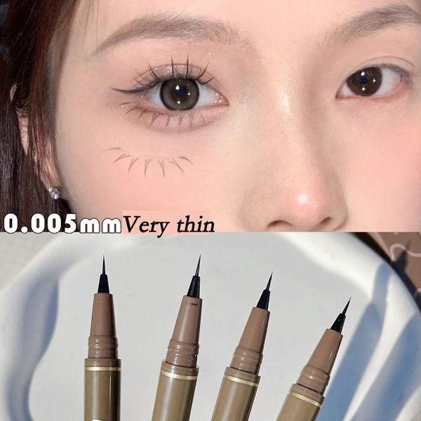 

waterproof liquid eyeliner pen thin can draw eyebrow easy to color sweat-proof eye brow pen 0.005mm ultra-thin head makeup cosmetic