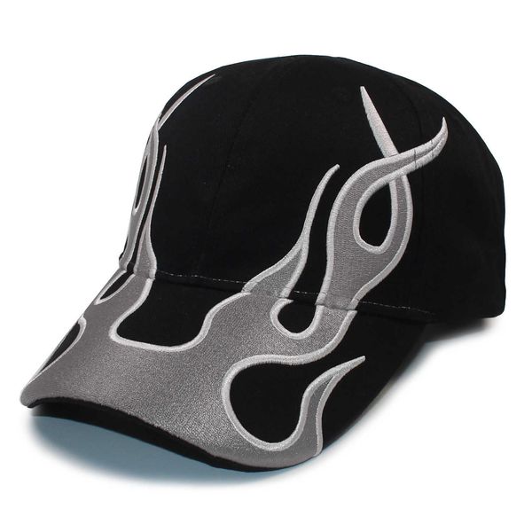 

ball s kanye hip-hop street brand flame baseball men's colorblock racing cap with flames 1206, Blue;gray