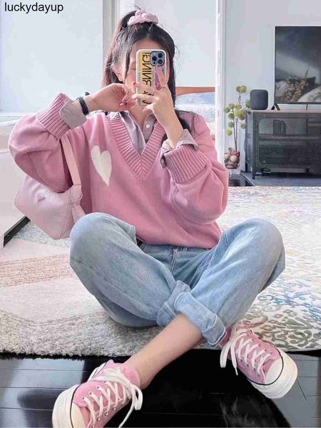 

men's sweaters designer amis new macaron series couple fashion loose streetwear sweaters, White;black