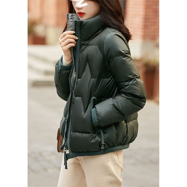 

women's down parkas winter highend ladies collar fashion short down jacket 221205, Black