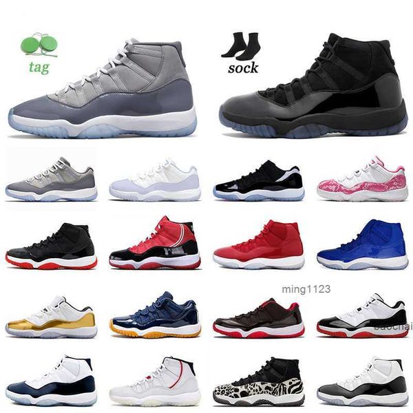 

2023 aaa quality designe mens women 11s basketbal shoes new sports low pure violet cool grey 2021 gs ps version desiger high white bred rp2f, Black
