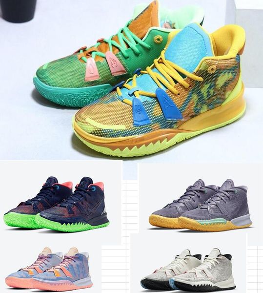 

kyrie 7 mother nature pack kids basketball shoe air and earth men women sports shoes with box size us4-us12