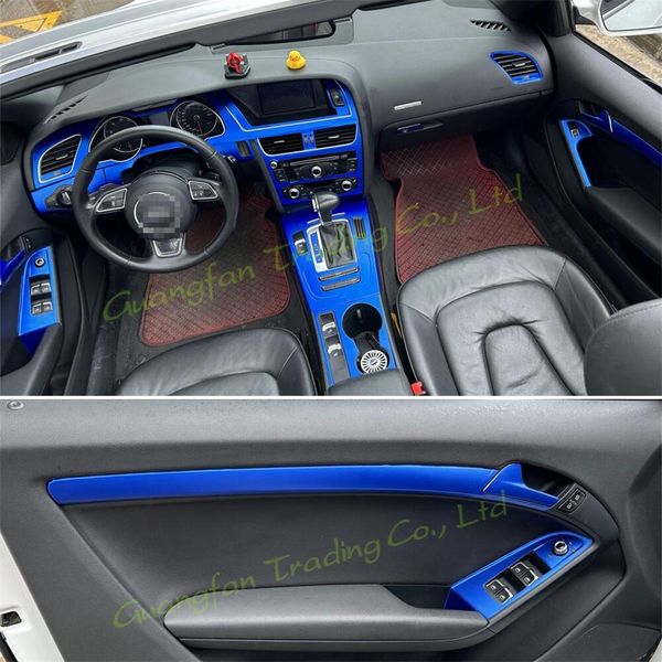 

car-styling carbon fiber car interior center console color change molding sticker decals for audi a5 rs5 b8 coupe 2 door 08-2016