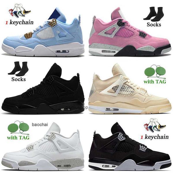 

2023 big size us 13 women men 4s basketball shoes jumpman 5 athletic sport sneakers military blue red thunder black canvas cat air og shoe