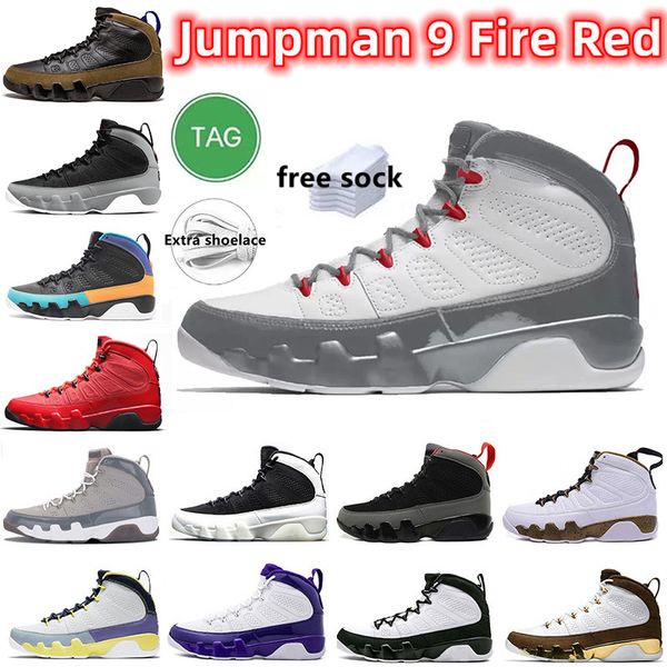 

jumpman 9 9s mens basketball shoes fire red olive concord university blue gold og space jam high particle grey unc chile red men trainers ou