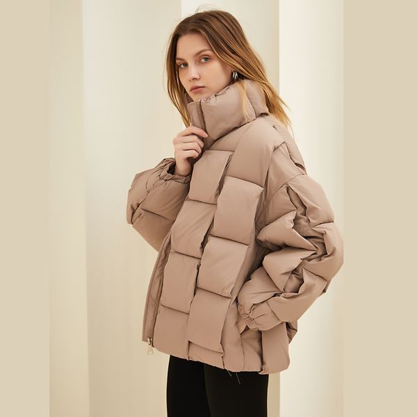 

women s down parkas black brown white winter jacket warm short cotton bubble puffer coat ladies female quilted padded 221206