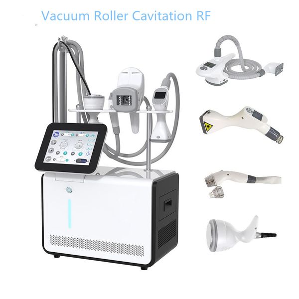 

5 in 1 body slimming cavitation vacuum roller massage rf face lifting vela body shape fat reduction cellulite removal machine for salon