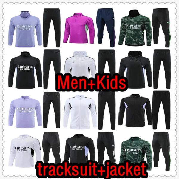 

21 22 23 madrids soccer tracksuits sets madrides tracksuit jacket set 2022 2023 chandal futbol football survetement training suit soccer jer, Black