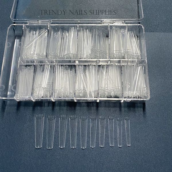 

nail practice display 500pcsbox xxl no c curve coffin square nail tips straight half cover gel acrylic false nails 221206