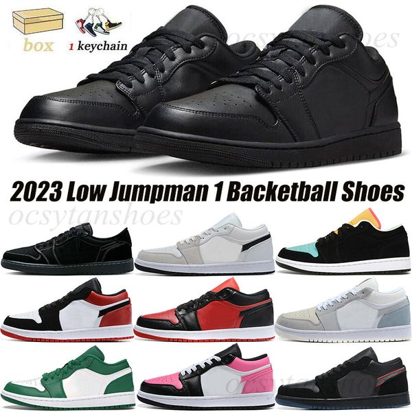 

with box jumpman 1 low basketball shoes reverse mocha triple black low court purple mens women trainers outdoor sports sneaker