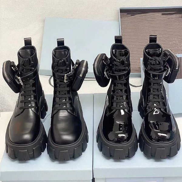 

womens designer boots ankle women boot leather shoes woman martin booties stretch high heel sneaker winter chelsea motorcycle riding 221206, Black