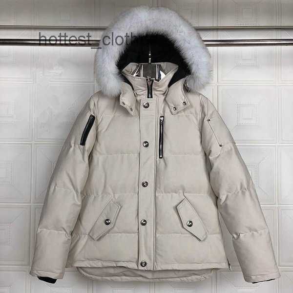 

moose mens moose winter down jacket puffer hooded real wolf fur thick coat doudoune homme jackets men women couples parkas 1 0ra0, Black