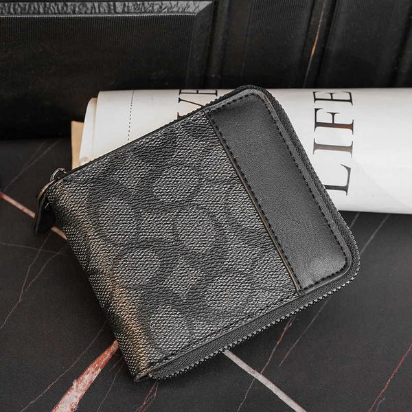 

wallets comforters sets new fashion youth short trendy brand versatile classic simple chinese style men's wallet, Red;black