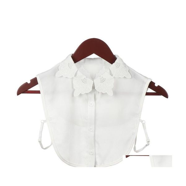 

collar necklace 1pc detachable lapel fake collar ruffles lace cotton shirt false blouse removable half ac jllpat drop delivery jewel otk3i, Blue;red