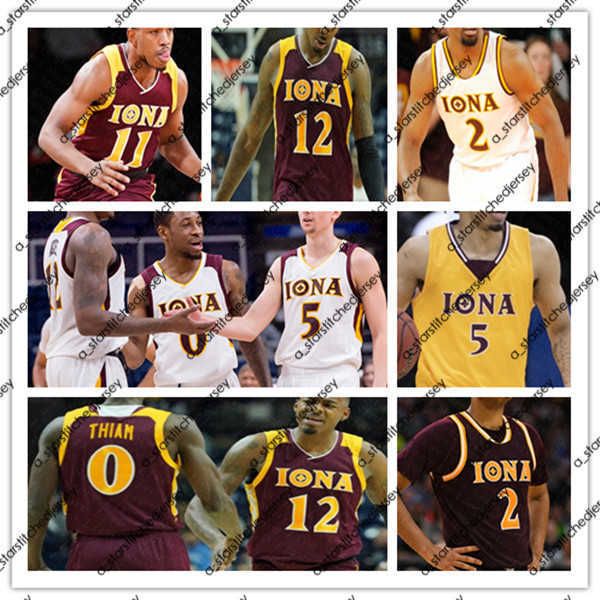 

college basketball wears 2021 basketball iona gaels colleges jersey custom isaiah ross nelly junior joseph asante gist dylan van eyck berric, Black