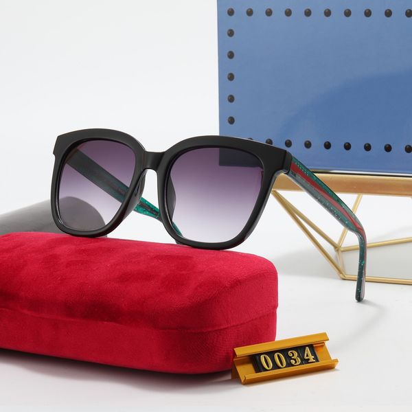 

new fashion designer square sunglasses ellipse women men womens sun glasses uv400 lens driving gradient lens oval 0034, White;black