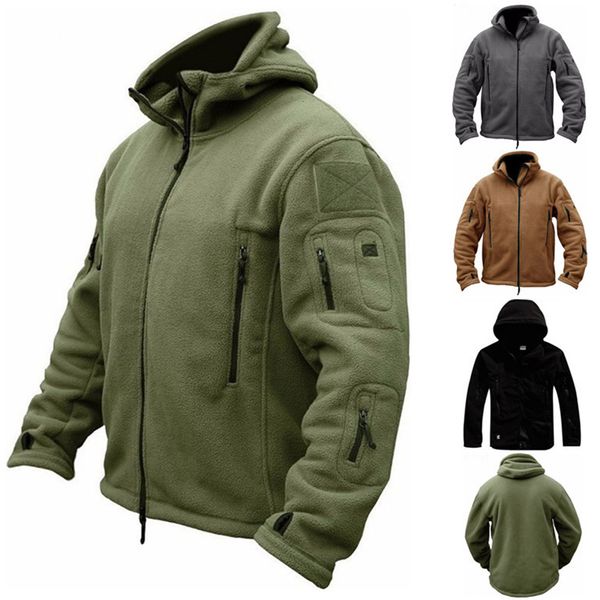

mens jackets men women outdoor fleece us military winter thermal jacket outdoors sports hooded coat softshell hiking army 221206, Black;brown