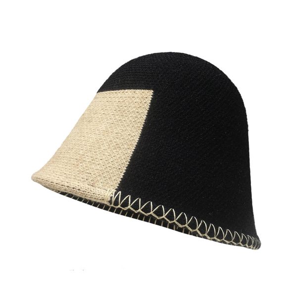 

autumn bucket hat panama warm ear protector cap women french fedora hat lady outdoor hiking knitted fisherman hats, Blue;gray