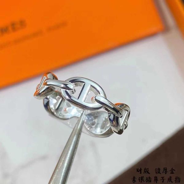 

designer hamser ring pig nose ring silver 925 adjustableg6d7