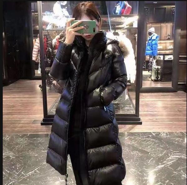 

women lightweight winter down jackets white duck down x-long parkas black green outdoor thick coat big fox fur hooded plus size warm hooded