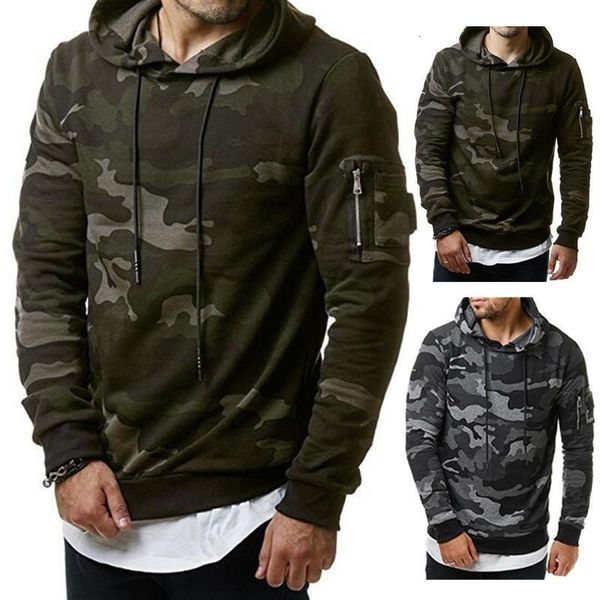 

mens jackets mens hooded sweatshirt brand autumn winter camouflage military sportswear casual hooded jacket male pullover coat 221207, Black;brown