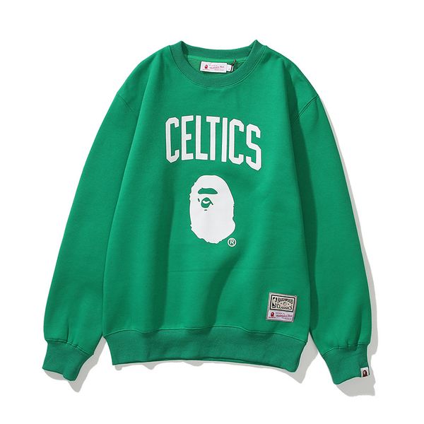 

bape luxury mens long sleeve sweatshirt number alphabet print solid sweatshirt fashion brand crew neck pullover green asian size m-3xl, Black