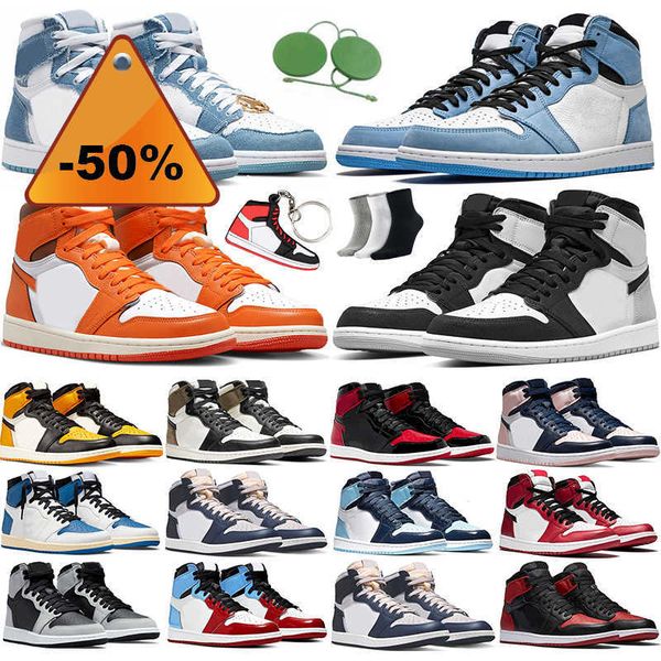 

2023 jumpman 1 1s basketball shoes starfish stage haze denim taxi bred patent university blue dark mocha atmosphere obsidian gai chicago tra