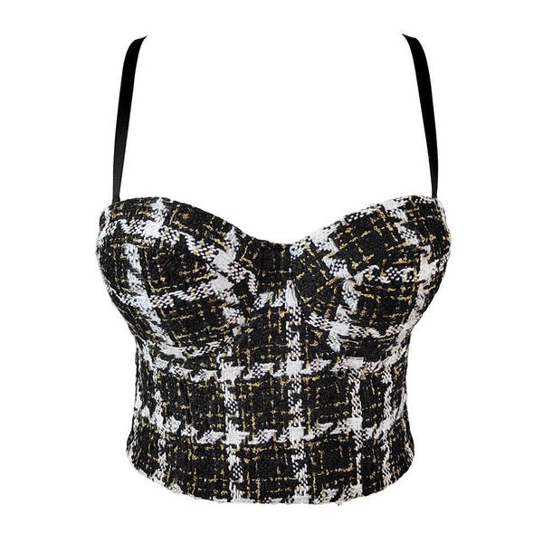 

bird check suspender waistcoat wearing a small fragrance style chest shaking fast live broadcast woolen base coat, White
