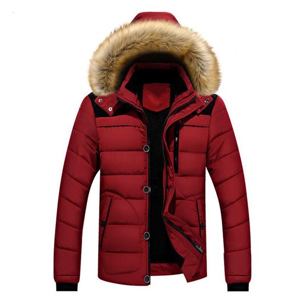 

men's down parkas winter jacket coat warm streetwear thick highly padded windproof high collar male puffer 221206, Black