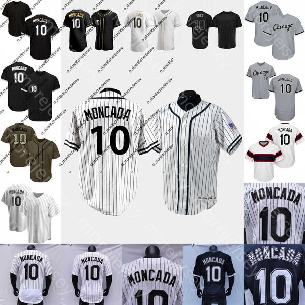 

baseball jerseys yoan moncada jersey 1990 turn back nick name yoyo women white pullover black golden grey pinstripe player fans salute to se, Blue;black
