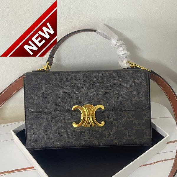 

women's designer bags 2023 early spring new printed triumphal arch box bag handbag single shoulder messenger bag leather factory direct