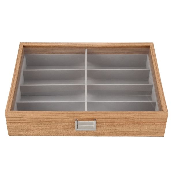 

sunglasses cases eyeglass sunglass storage box imitation leather glasses display case organizer collector 8 slot black 221207