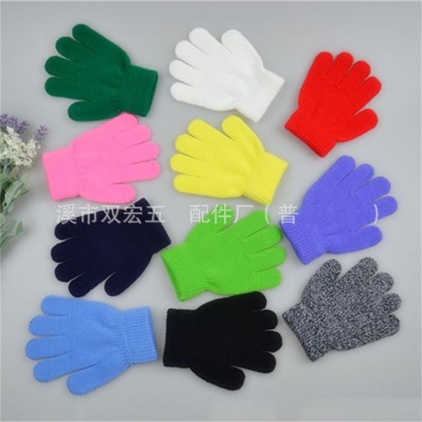 

fashion children's finger gloves kids magic glove mitten girl boy kid stretchy knitted winter warm gloves pick color 2638 e3, White