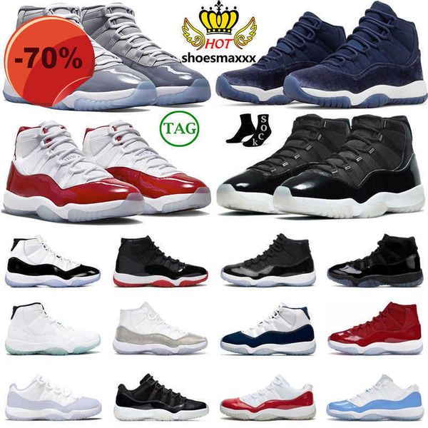 

high shoes basketball shoes men sports sneakers low cool grey concord bred bright citrus unc women 11s jumpman 11 cherry 72-10 win like 96 p, Black