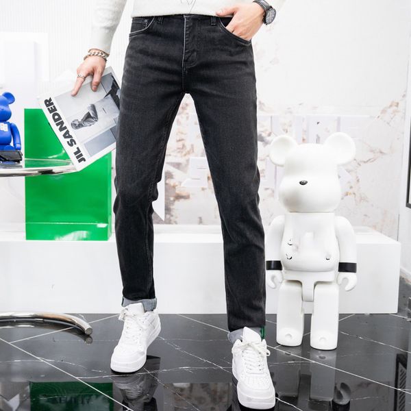 

men jeans ripped skinny jeans slim motorcycle moto biker causal new autumn and winter models mens denim pants hip hop size 28-38 2022 sell.1, Blue