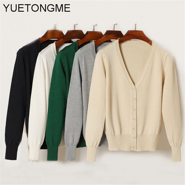 

women's knits tees cardigan sweaters female black white v neck single breasted woman knitted sw070 221206