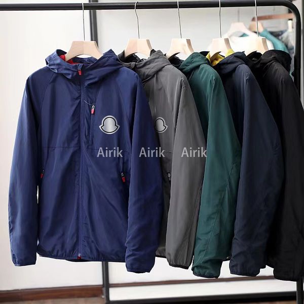 

fashion designer monclair mens jacket spring autumn outwear windbreaker zipper clothes jackets coat outside can sport, Black;brown