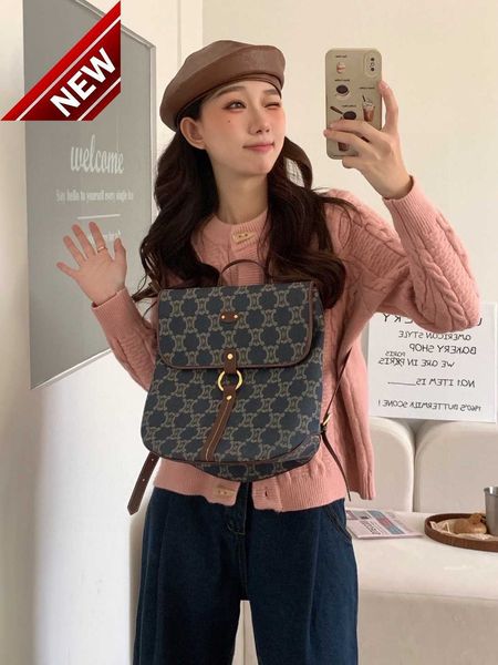 

women's designer bags new denim style 2023 triumphal arch large capacity women's backpack medieval hundred factory direct sales