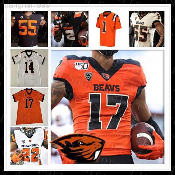

american college football wear football jersey oregon state beavers chance nolan ben gulbranson deshaun fenwick jam griffin damien martinez, Black